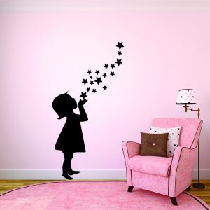 Menina com as estrelas - 52 x 130cm