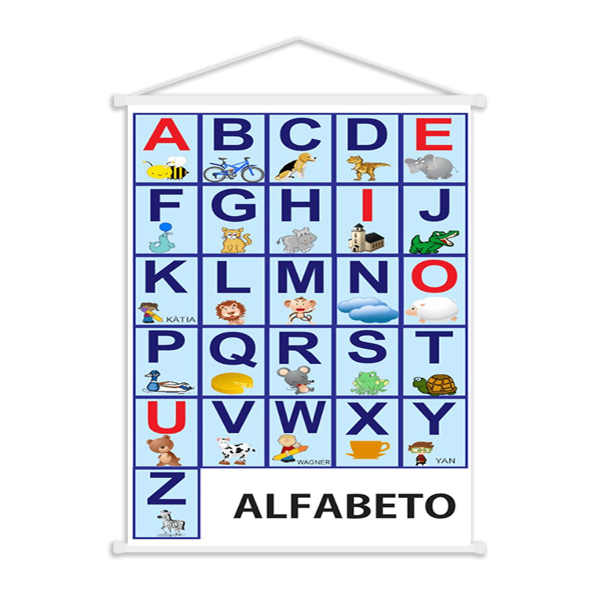 Banner Para Sala de Aula Alfabeto Com Ilustração