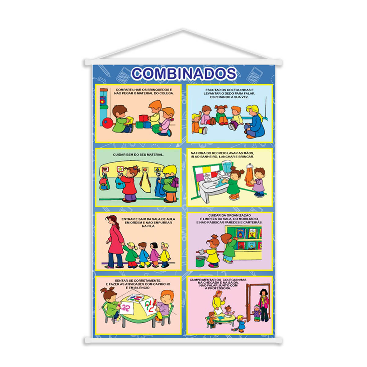 Banner para Sala de Aula Combinados C/ Ilustrações