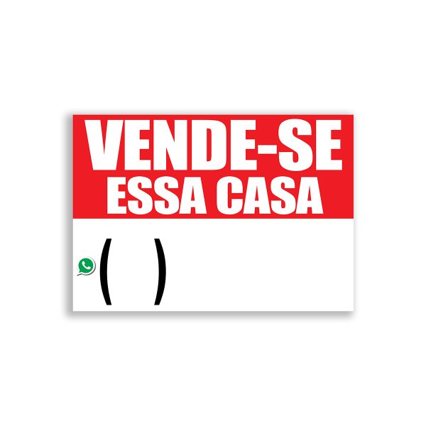 Placa de Sinalização PVC Venda de Imóvel Vende-se essa Casa