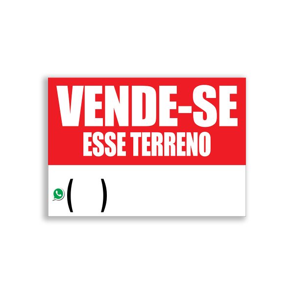 Placa de Sinalização em PVC Vende-se esse Terreno